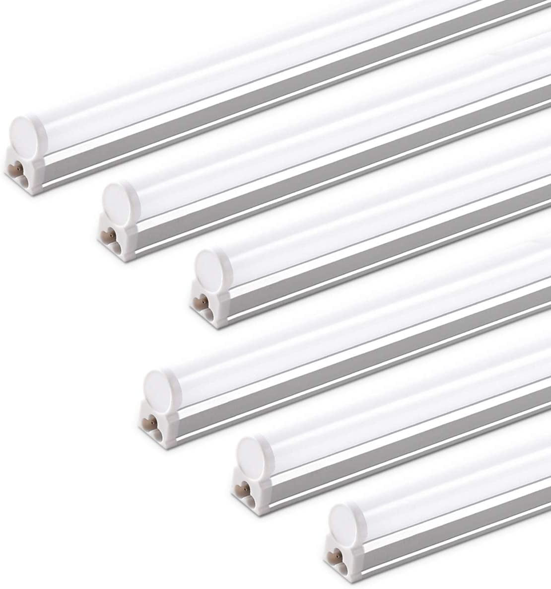 Barrina LED T5 Integrated Single Fixture, 4FT, 2200Lm, 6500K 20W, 6 Packs