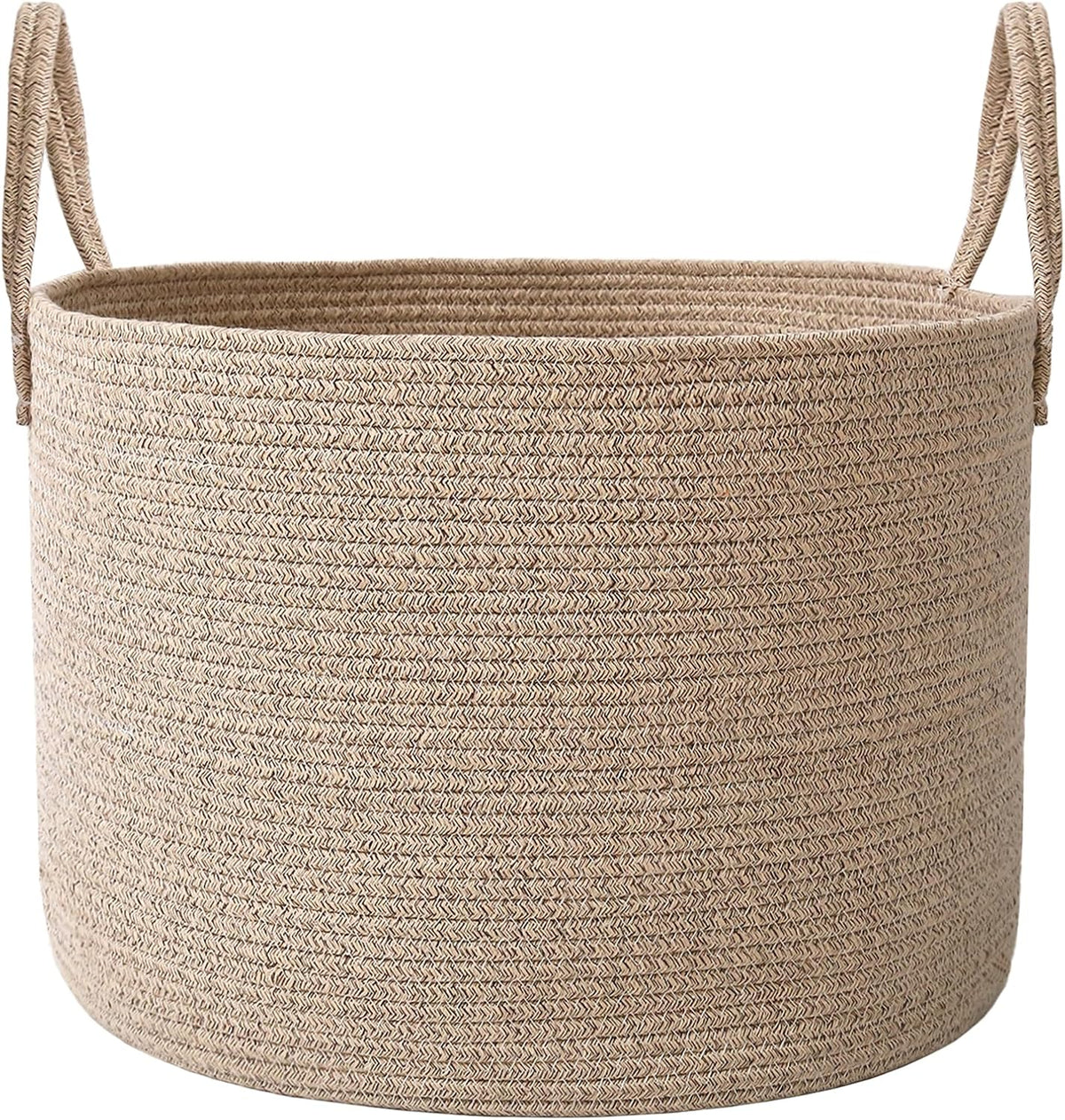 Jmvicyroam 65L Extra Large Machine Washable Cotton Rope Blanket Basket