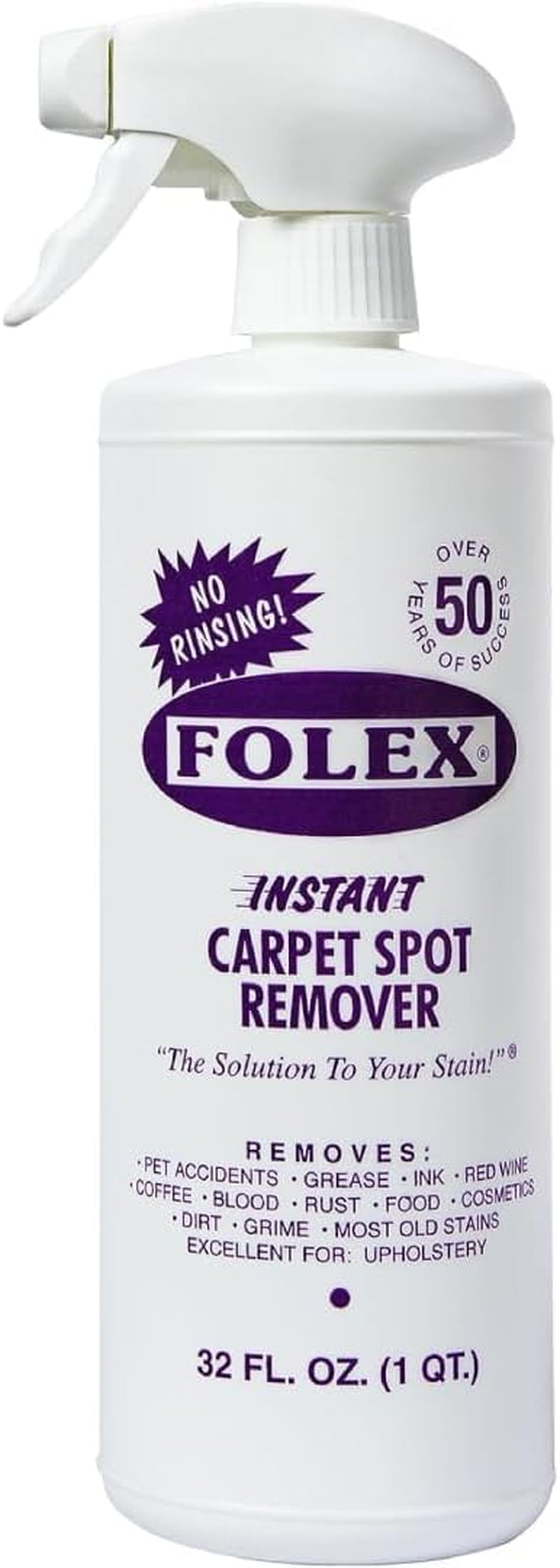 FOLEX Instant Carpet Spot Remover Carpet Cleaner - 32 Oz - Removes Pet Accidents, Grease, Red Wine and More