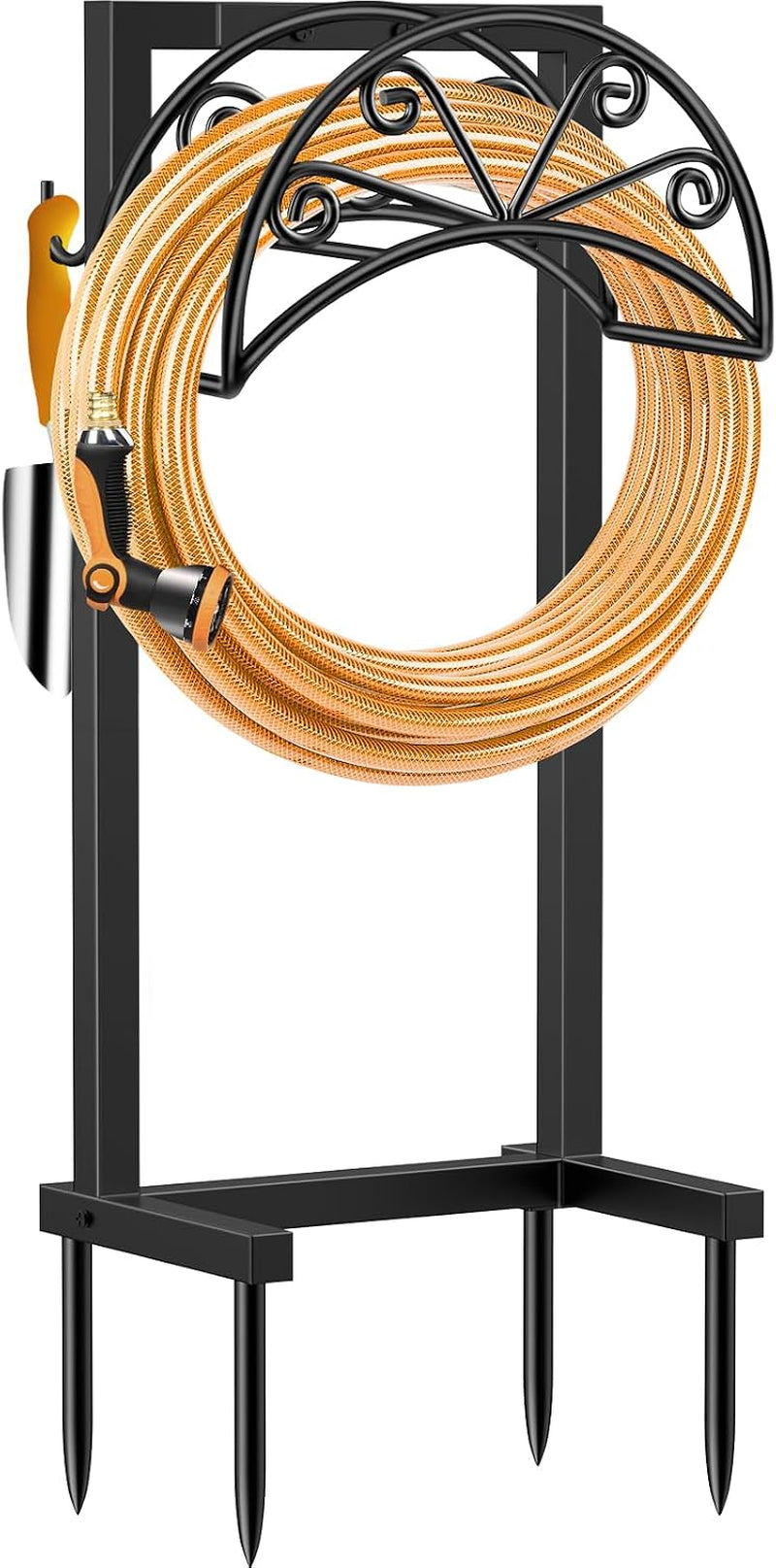 Tomcare Garden Hose Holder, Heavy Duty Stand for 160FT Hose with 4 Spikes