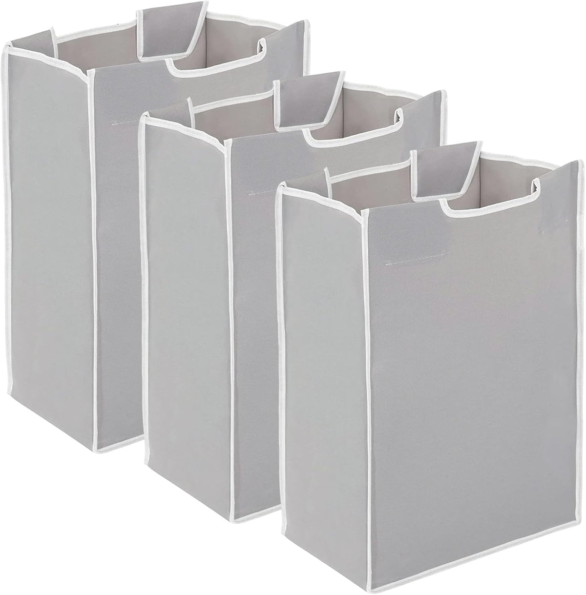 Aselected 3Pcs Large Laundry Basket Liner Replacement, 14.76X 8.66X 21.65" Light Gray Laundry Sorter, Laundries Hamper Bag Replaceable for Laundries Room Organization