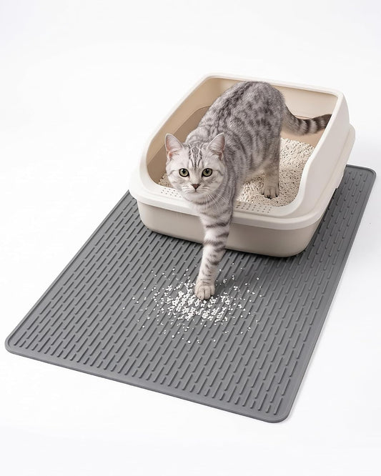 Silicone Cat Litter Box Mat Large 36 X 20 Inch Waterproof Easy to Clean