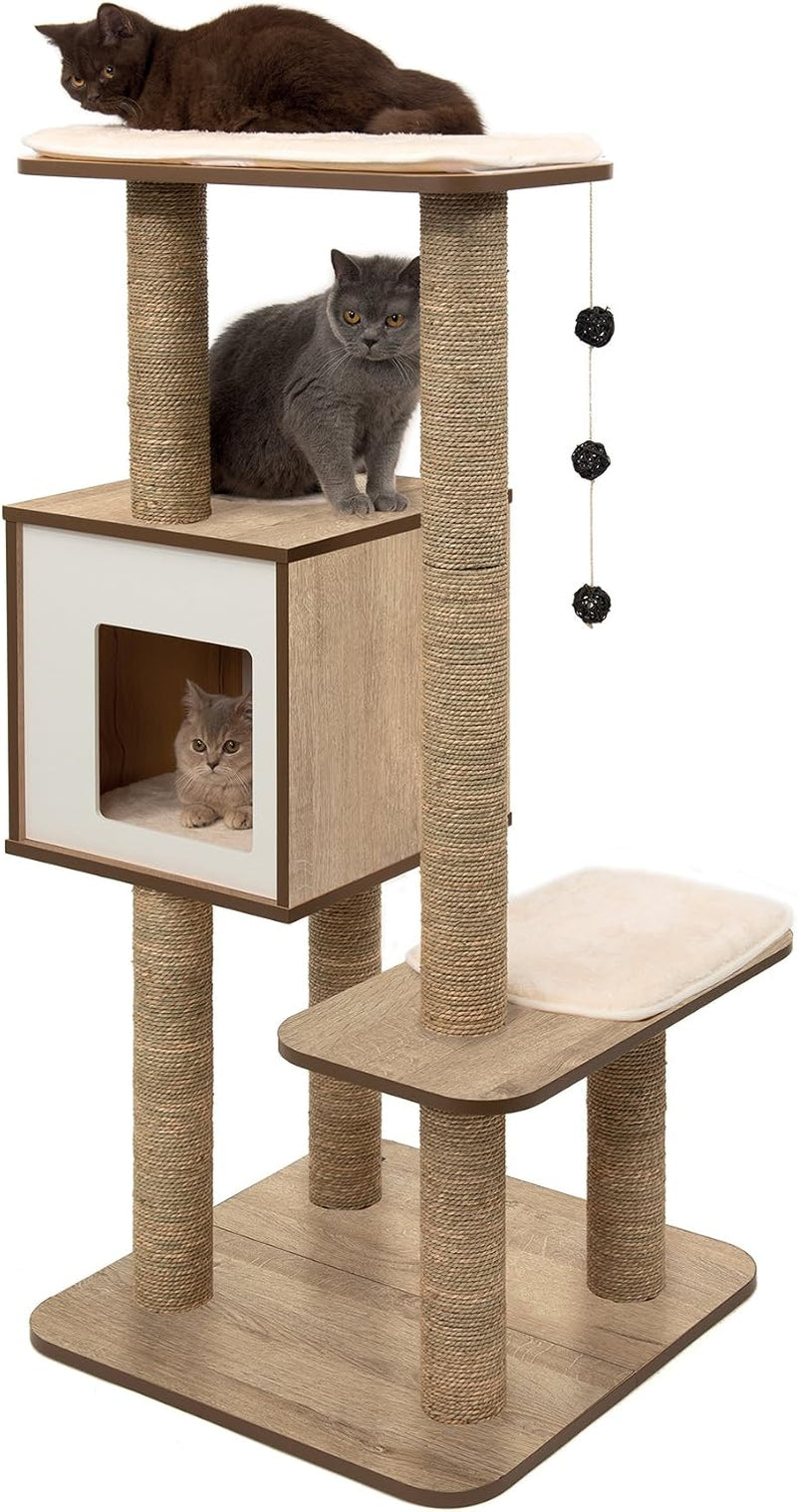 Vesper Cat Tree, High Base, Walnut, 52045