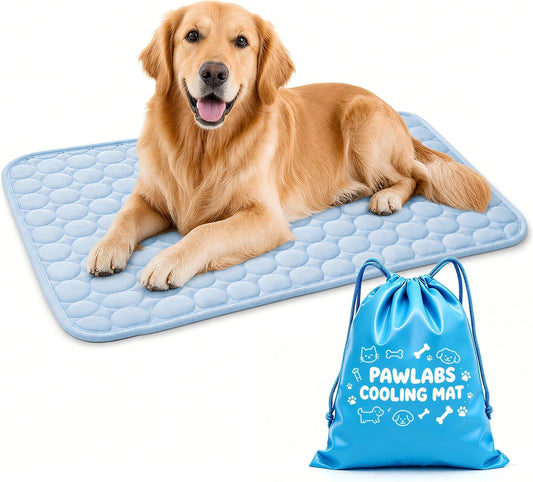 Dog Cooling Mat for Dogs & Cats, Breathable Ice Silk, No Gel Design, Non-Slip Washable Cooling Bed for Crate, Couch, Car, Indoor Outdoor (Large)