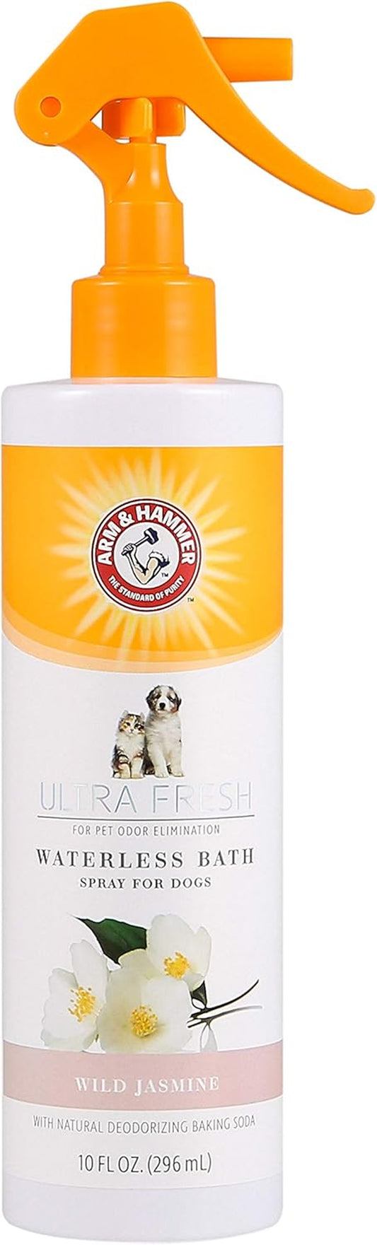 Arm & Hammer Ultra Fresh Waterless Dog Bath Spray, White Jasmine, 10 Fl Oz