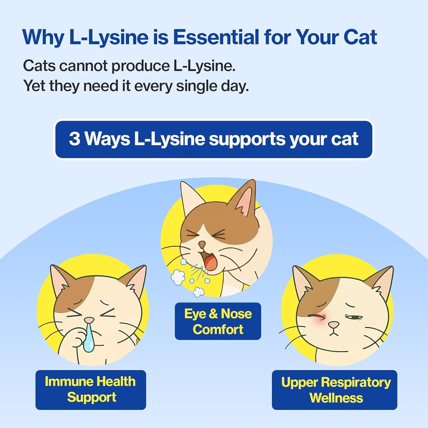 Doctor by FELYSIN L-Lysine for Cats Lickable Immune Support Supplement Allergy Relief, Sneezing, Runny Nose, Cold, Watery Eyes Respiratory Health with Beta-Glucan & Taurine – 30 Individually Packaged