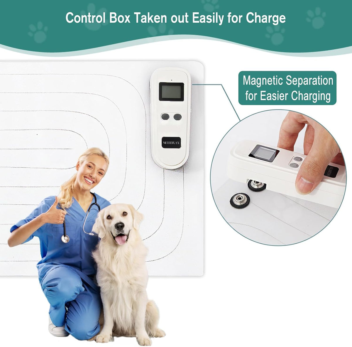 SEERWAY Rechargeable Scat Pet Shock Mat: 3 Training Modes with 3 Intensity