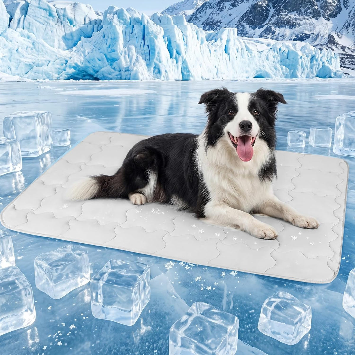 Dog Cooling Mat 28X41In Gray Q-MAX>0.5 Non-Slip Self-Cooling