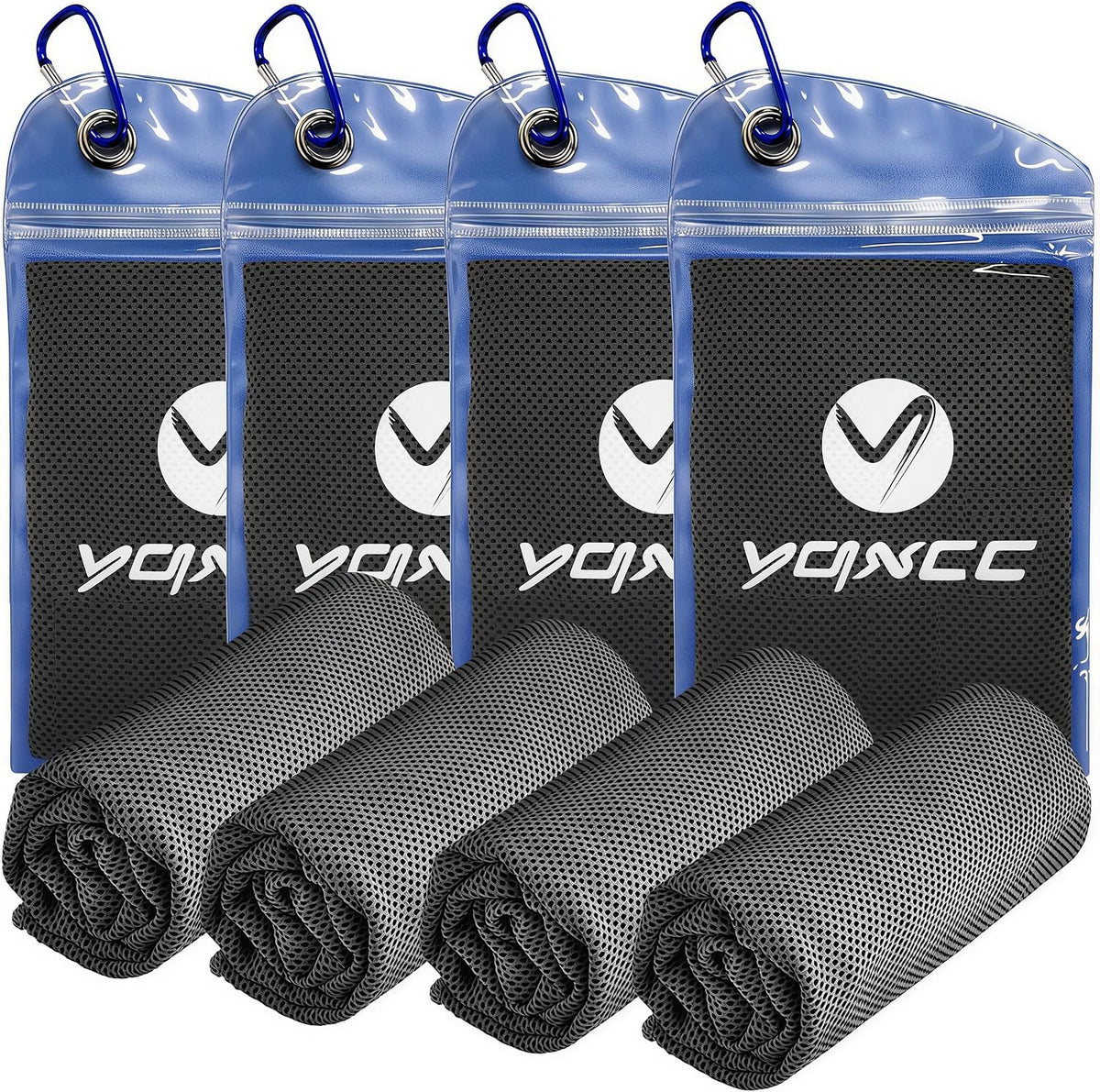 YQXCC 4 Pack Cooling Towels, 40"X12", Cool Cold for Neck & Face