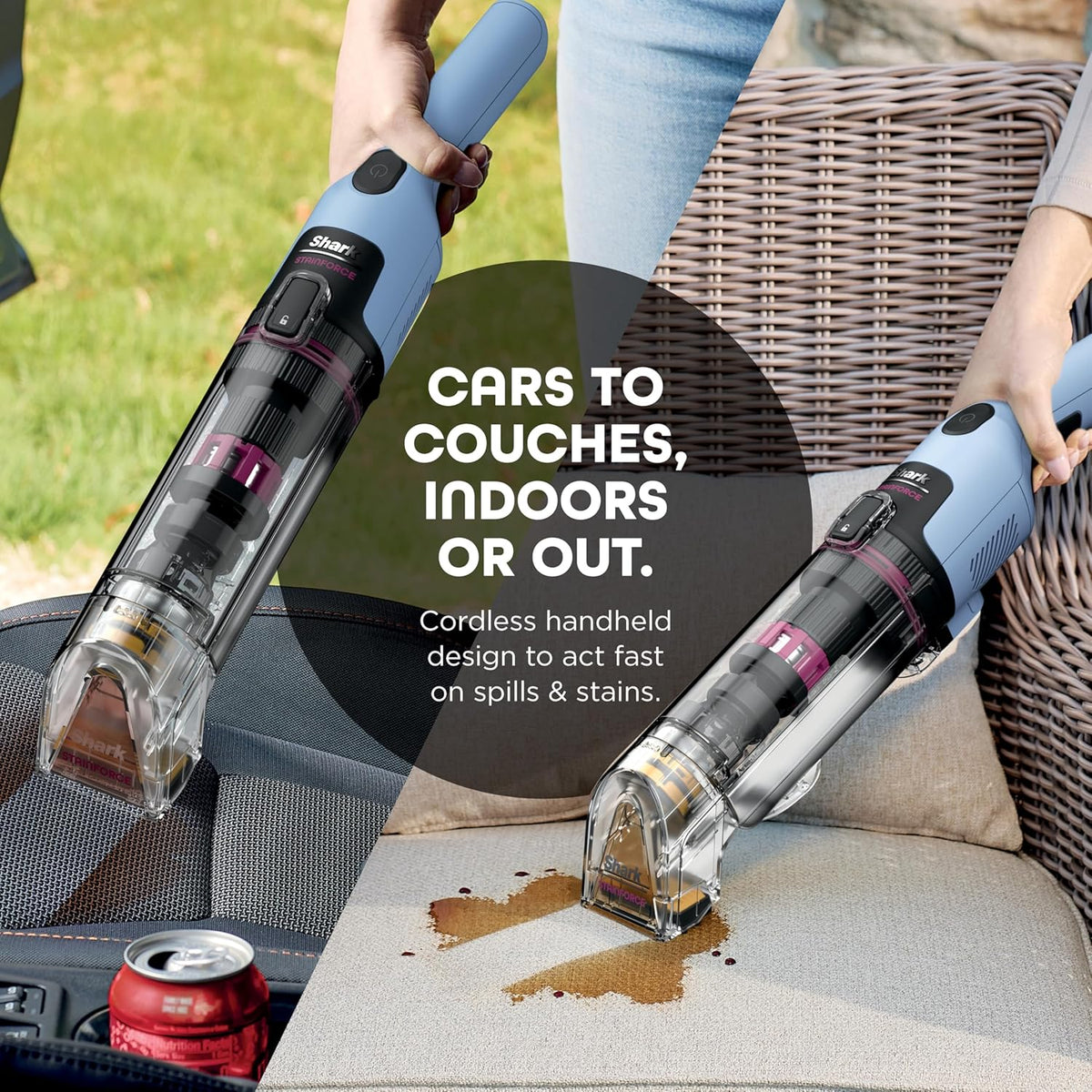 Shark Stainforce Cordless Stain, Odor & Urine Remover, 2 Tools, HX102BRN