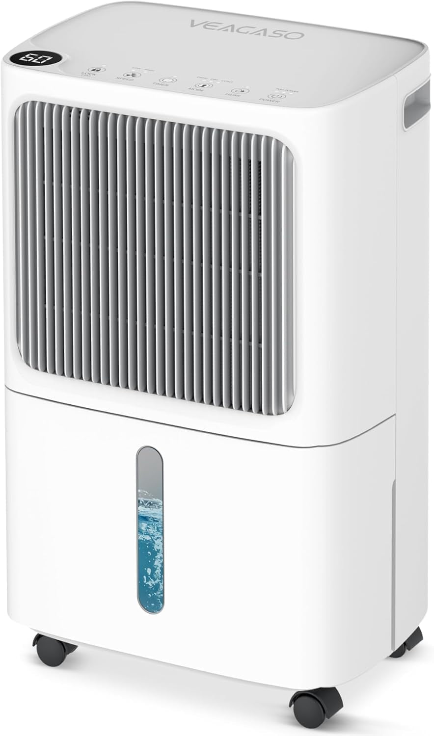 VEAGASO 34 Pint/D, 2500 Sq.Ft Dehumidifier for Basement with Drain Hose