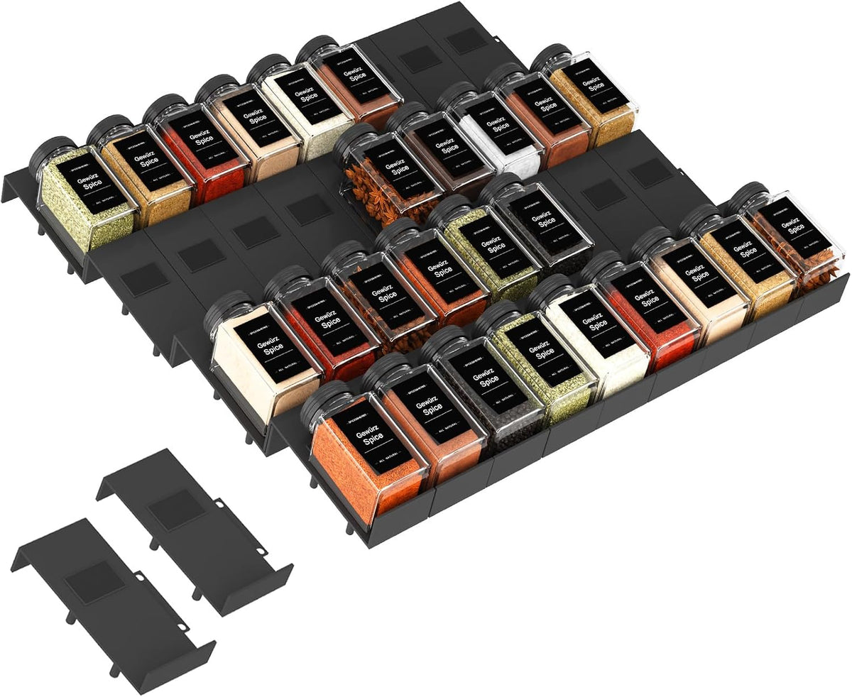 Famhap Spice Drawer Organizer Expandable 36 PCS