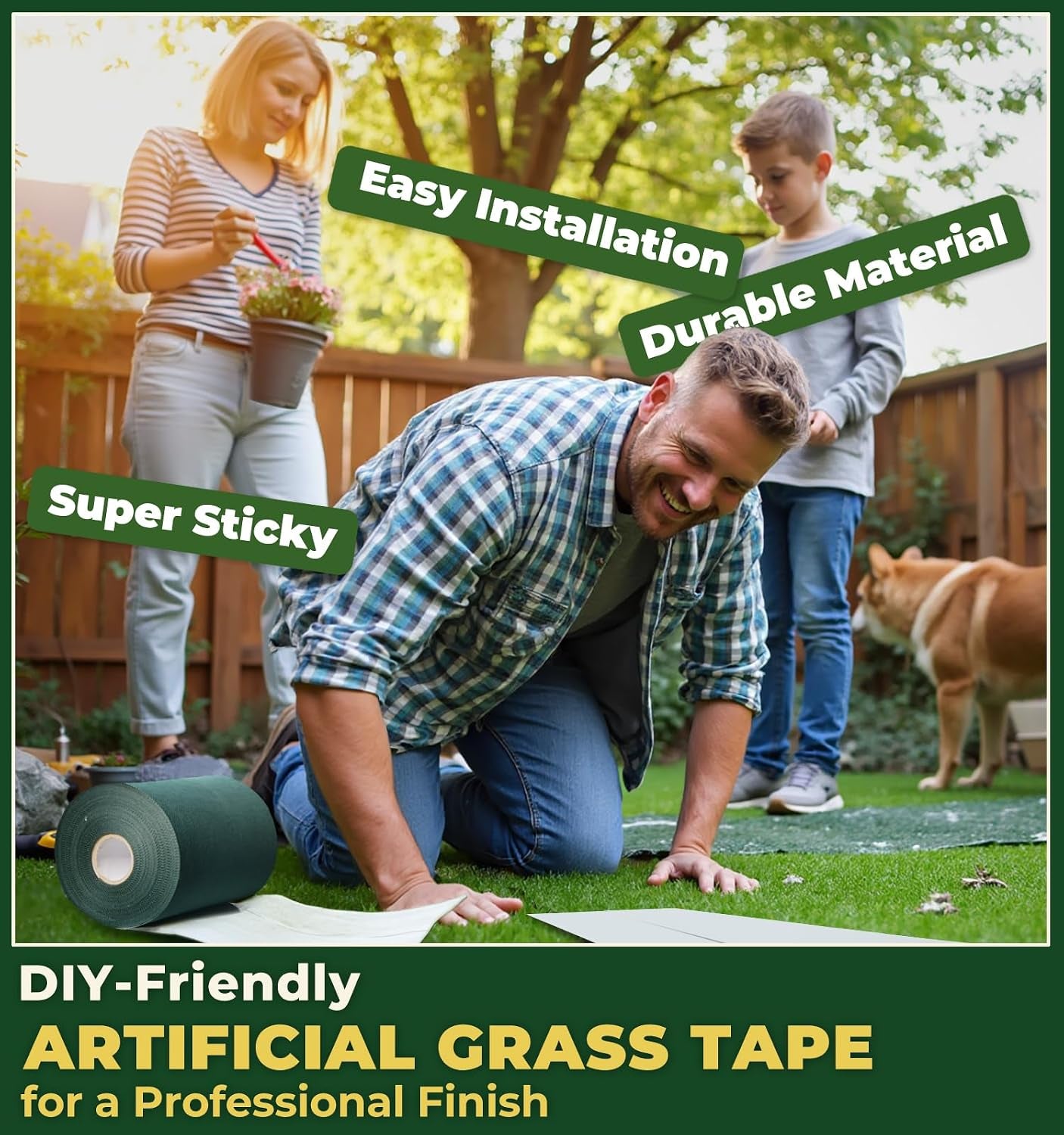 Self-Adhesive Artificial Grass Turf Seam Joining Tape 6" X 16'