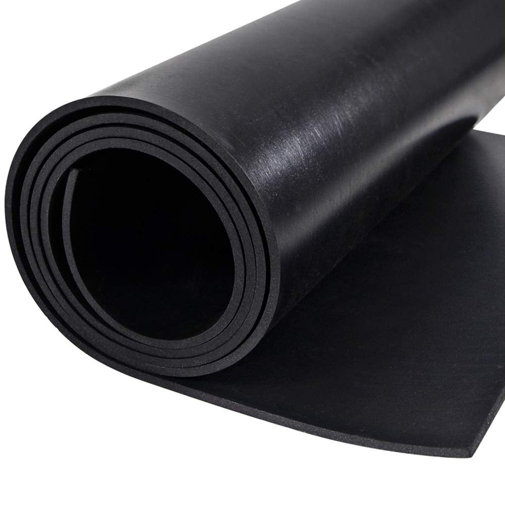 TORRAMI Neoprene Rubber Sheet Roll 1/8 (.125) Inch Thick X 12 Inch Wide X 48 Inch Long for DIY Gaskets, Pads, Seals, Crafts, Flooring,Cushioning of Anti-Vibration, Anti-Slip