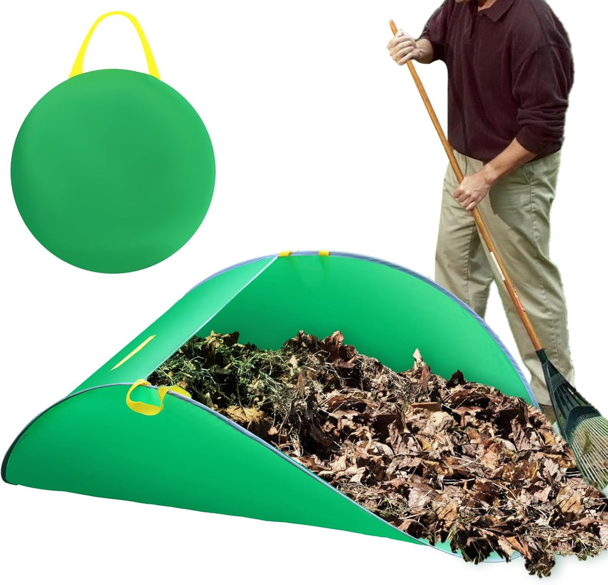 UQM Leaf Collector, Portable Pop up Leaf Bags, Foldable Leaf Pick up Tools
