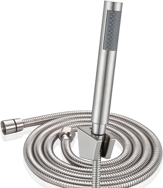 3-Piece Handheld Shower Wand with Long Hose – Brushed Nickel