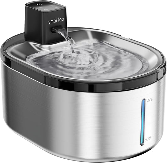 Smartoo Wireless Cat Water Fountain Stainless Steel,152Oz/4.5L Cat Fountain