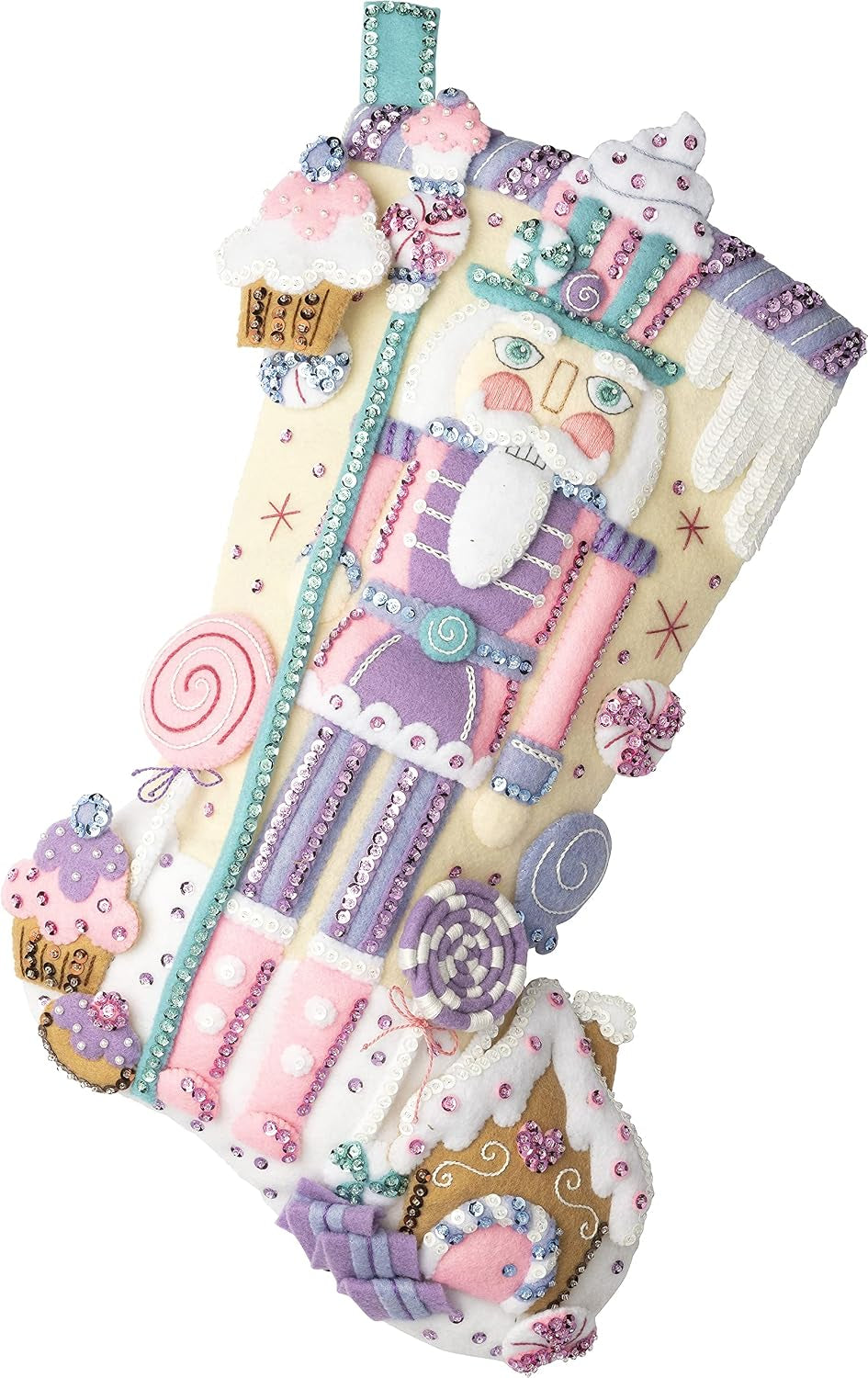 Bucilla Nutcracker Sweet Felt Applique Stocking Kit, 18 In