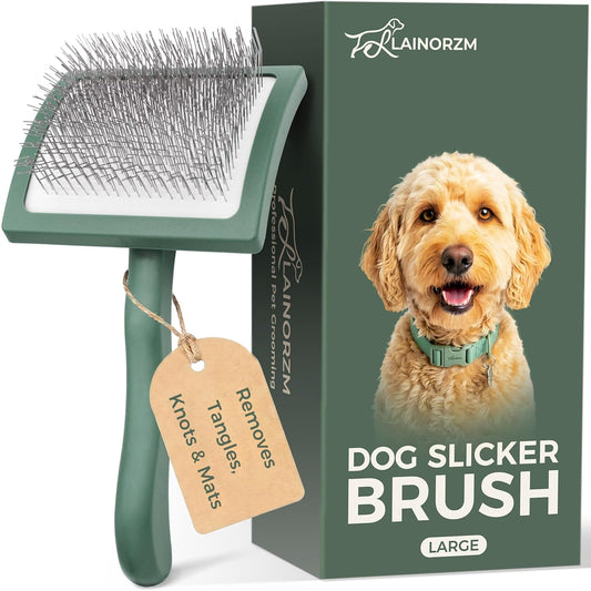 Doodle Slicker Brush for Dogs, Brush for Curly & Wavy Coats, Large