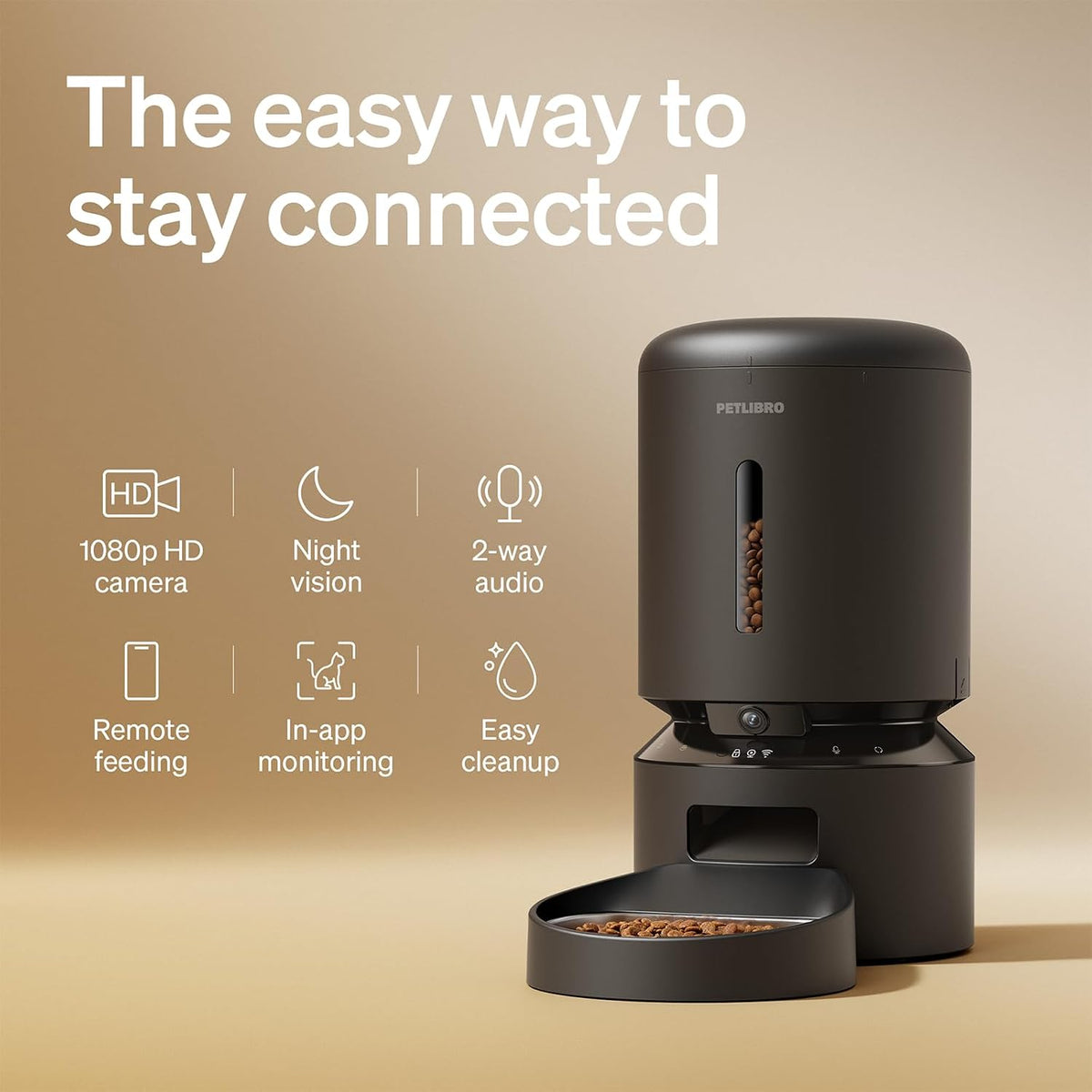 PETLIBRO Automatic Cat Feeder with Camera, 1080P HD Video & Night Vision