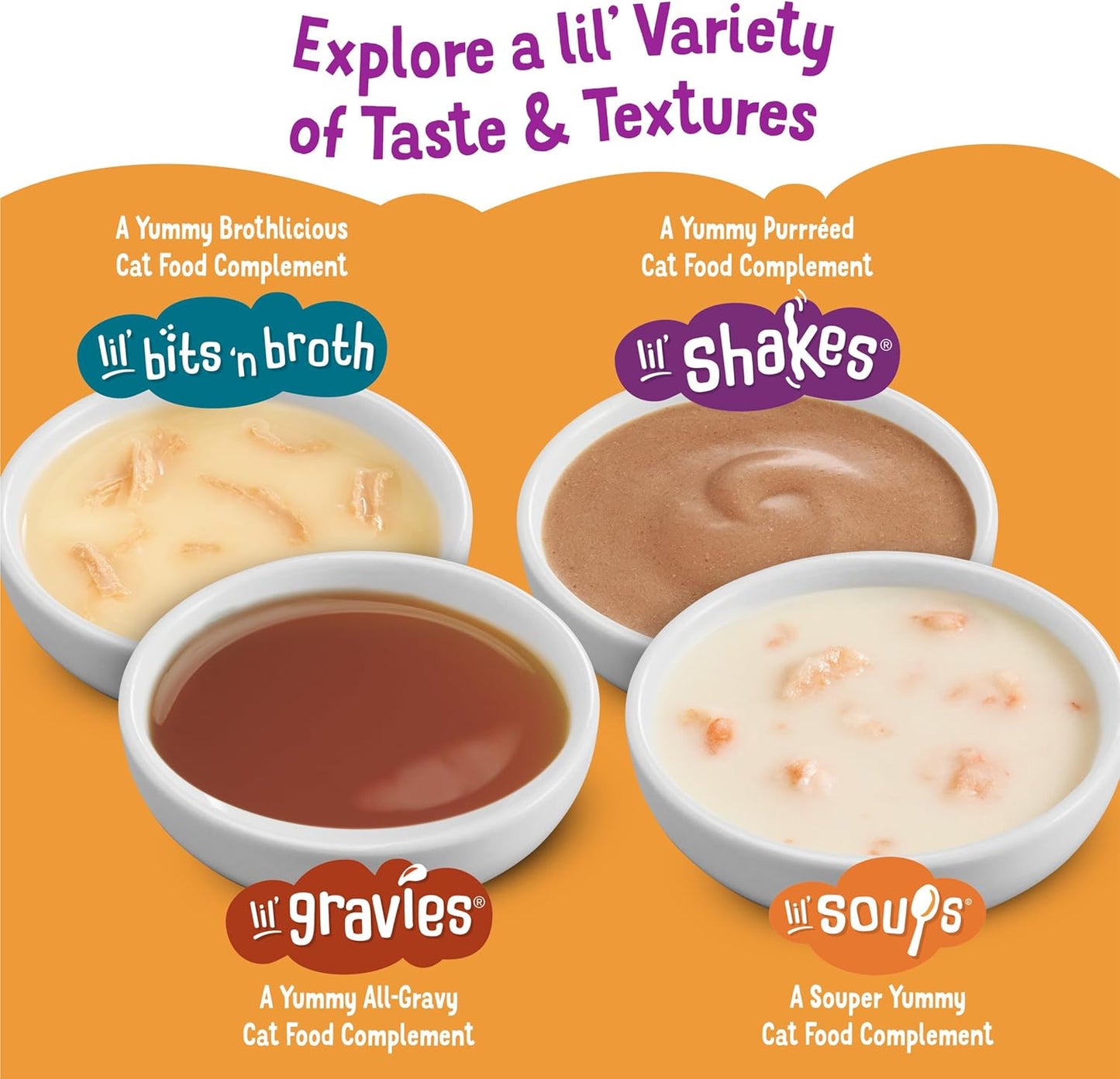 Purina Friskies Grain Free Lickable Cat Food Toppers Lil’ Soups with Shrimp in a Velvety Chicken Broth - (Pack of 8) 1.2 Oz. Cups