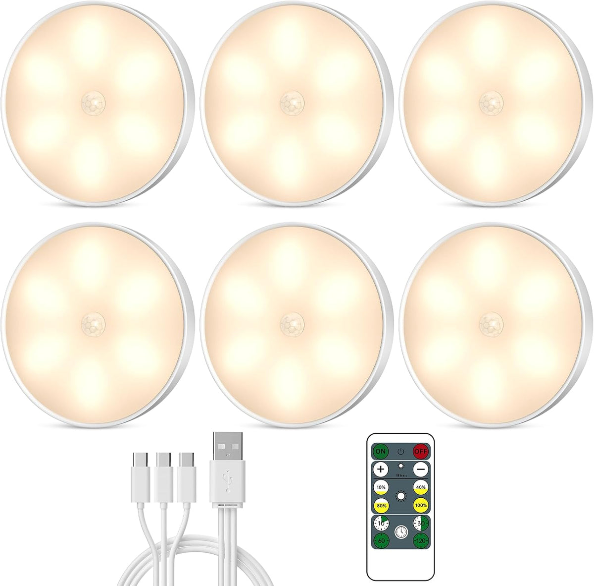 Under Cabinet Lighting with Remote, Motion Sensor Step Lights