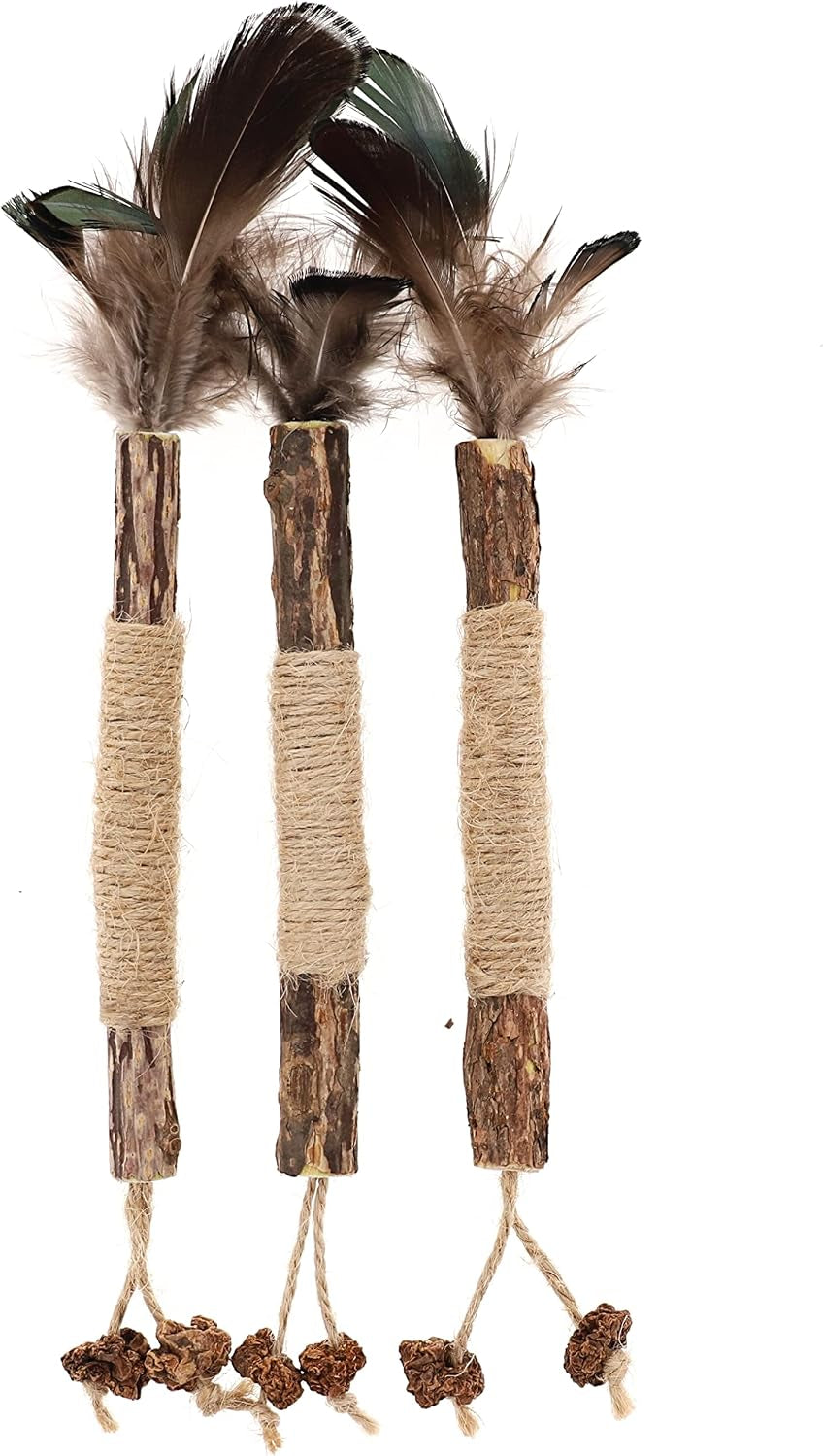Raw Paws Silvervine Stick Toys (3-Count) - Catnip Alternative Kicker Toy