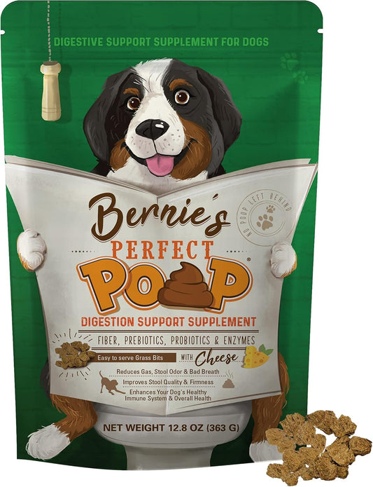 Bernie'S Perfect Poop 4-In-1 Dog Digestion Supplement, Cheese, 12.8 Oz