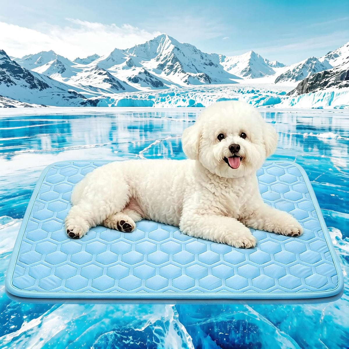 Cooling Mat for Dogs & Cats, Thick Breathable Dog Cooling Mat Q-MAX>0.45
