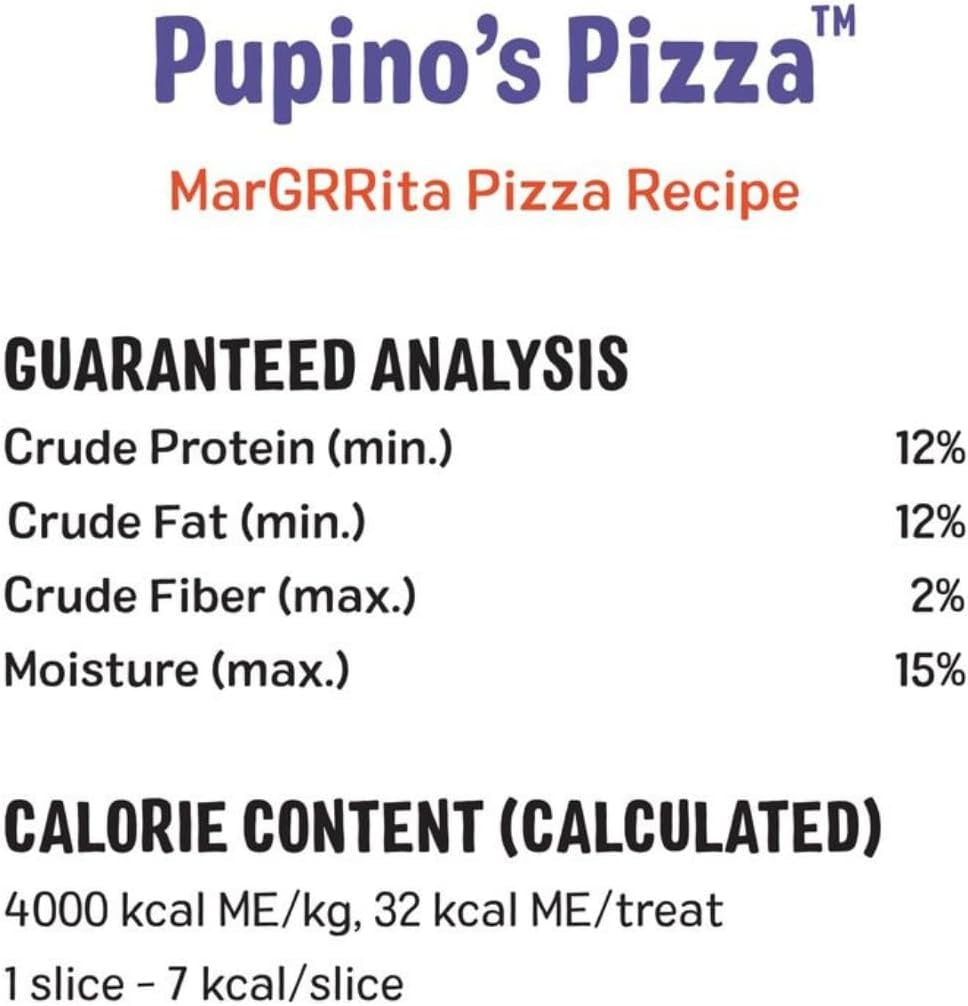 Three Dog Bakery Pupino’S Pizza Cookies for Dogs, Dog Treats with Real Ingredients, 16 Oz