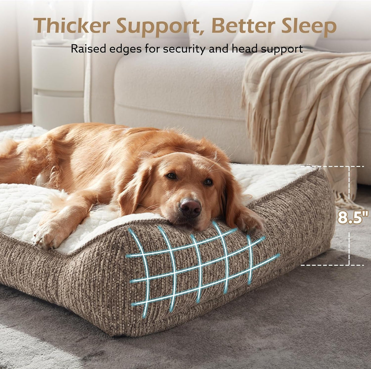 JOEJOY XL Orthopedic Dog Beds Large Size Dog, Extra Thick Big Dog Couch Bed