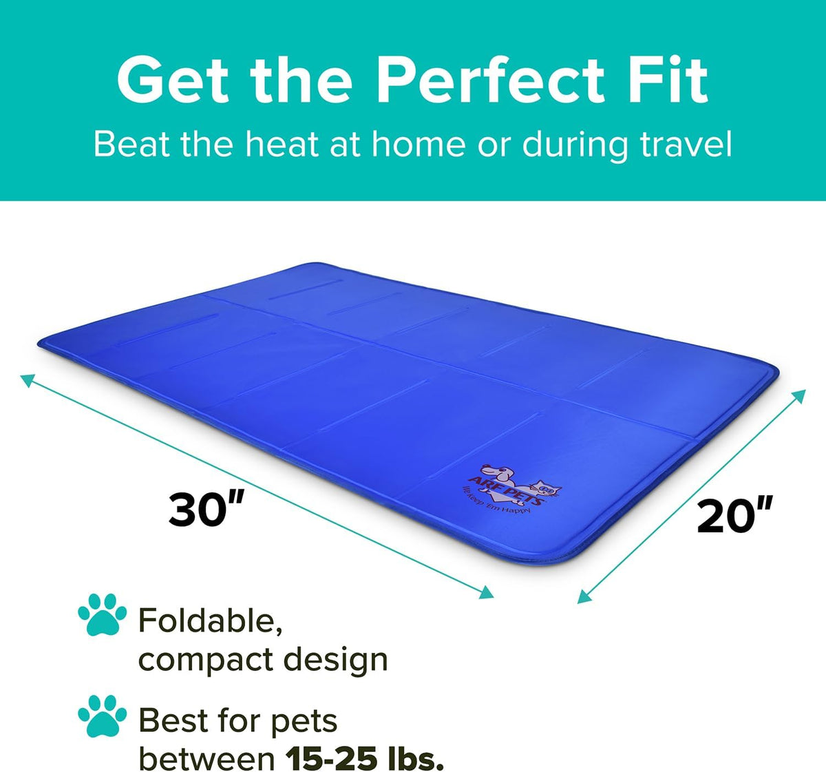 Arf Pets Dog Self Cooling Pet Bed Solid Gel Based | Durable & Non-Toxic
