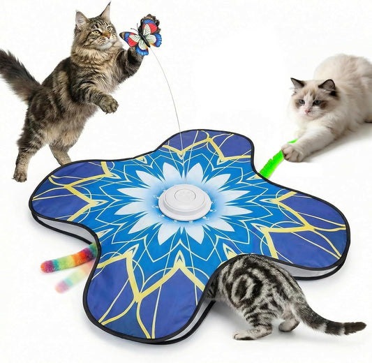 Interactive Cat Toys for Indoor Cats, Rechargeable Touch Automatic Cat Toy