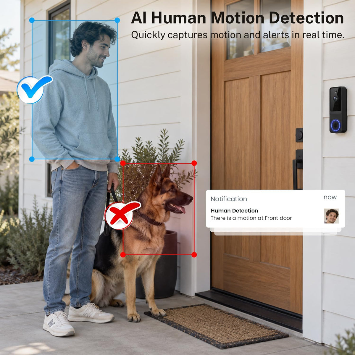 Soranari Wireless Video Doorbell Camera,1080P FHD with Motion Detection