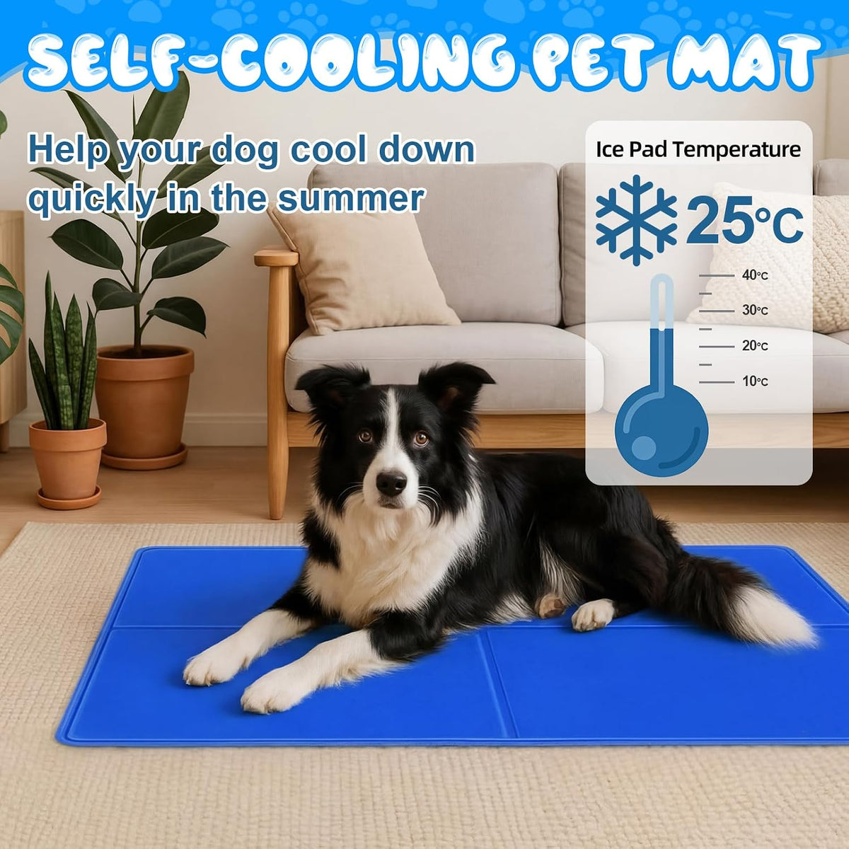 Drydiet 4 Pack 15"X 19" Dog Cooling Mat with Storage Bags
