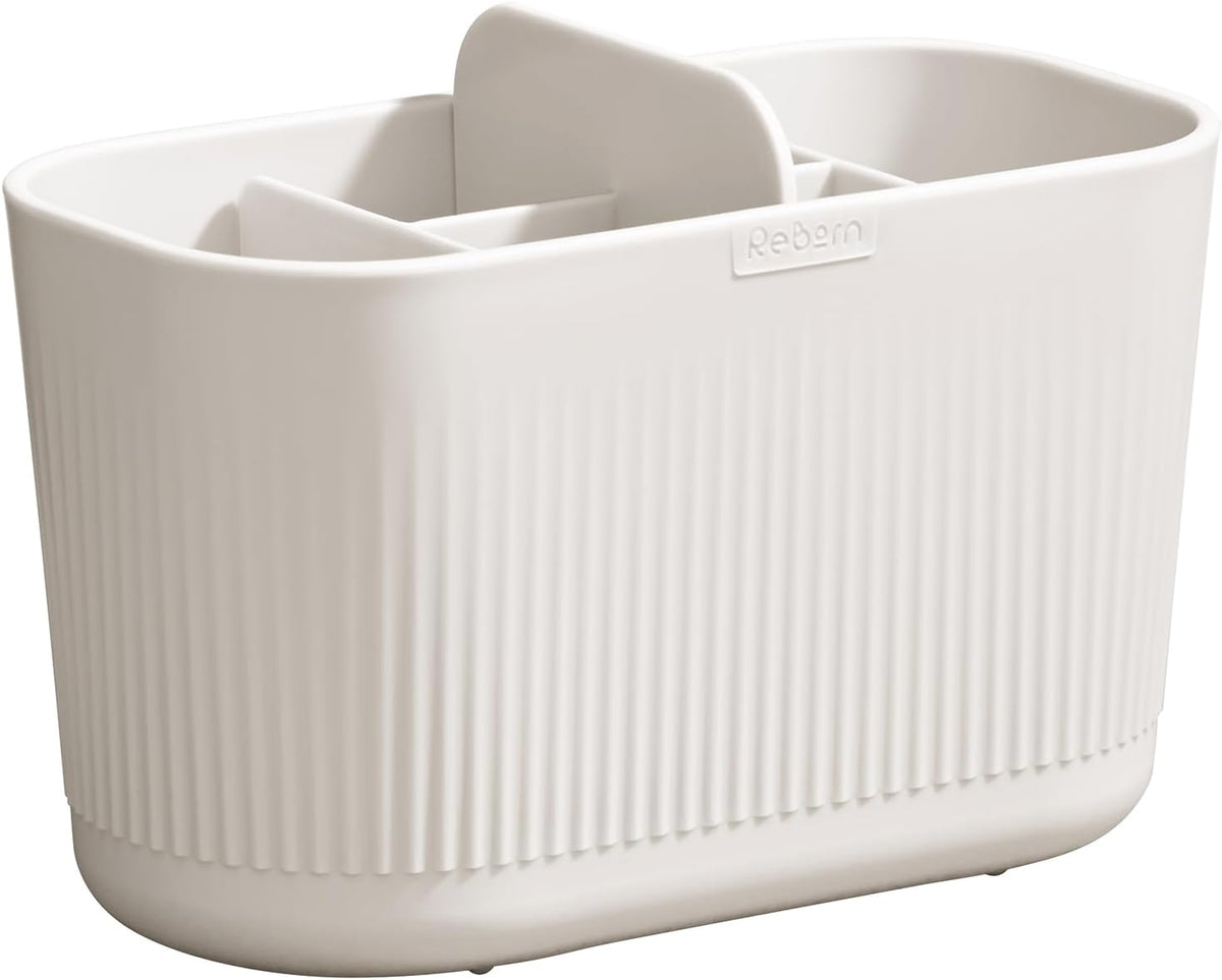 Reborn Recycled Large Bathroom Caddy Organiser Storage Made in UK - Stone