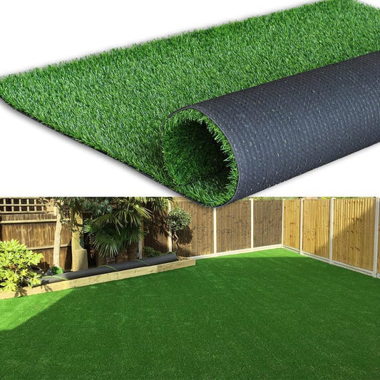 Petgrow Thick Artificial Grass 4 X 6Ft,0.7Inch Pile Height Green Soft Fake Faux Grass Turf Mat,Indoor Outdoor Garden Dogs Pet Synthetic Turf Carpet Doormat, Rubber Backed with Drainage Holes