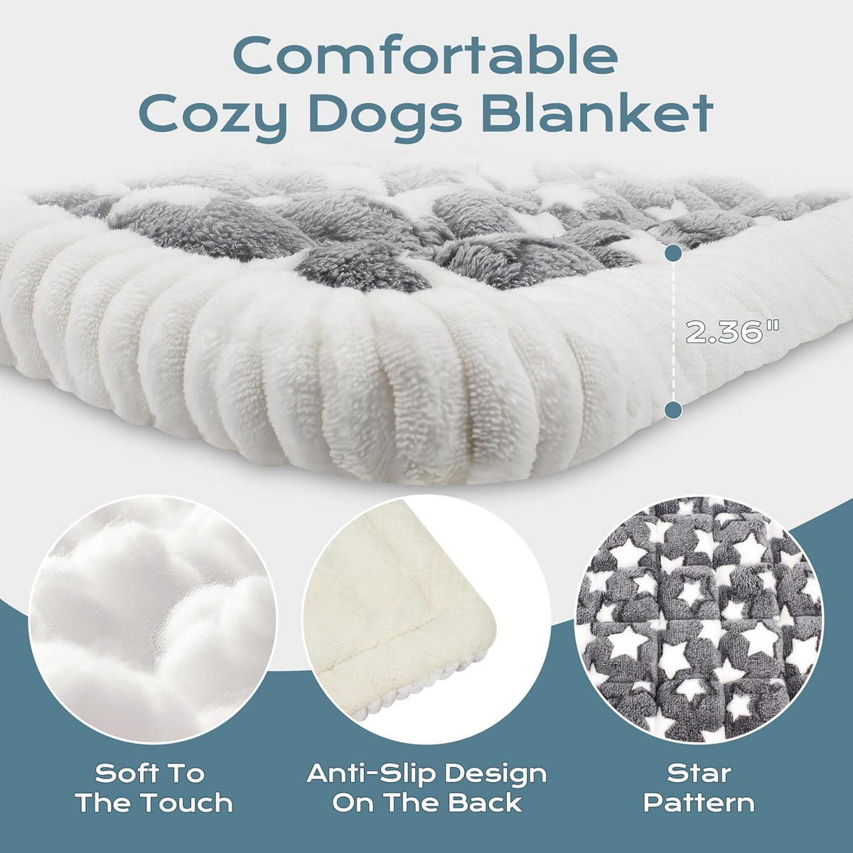 Backseat Dog Bed Mat for Car, Dog Blanket for Car (53" X 24")