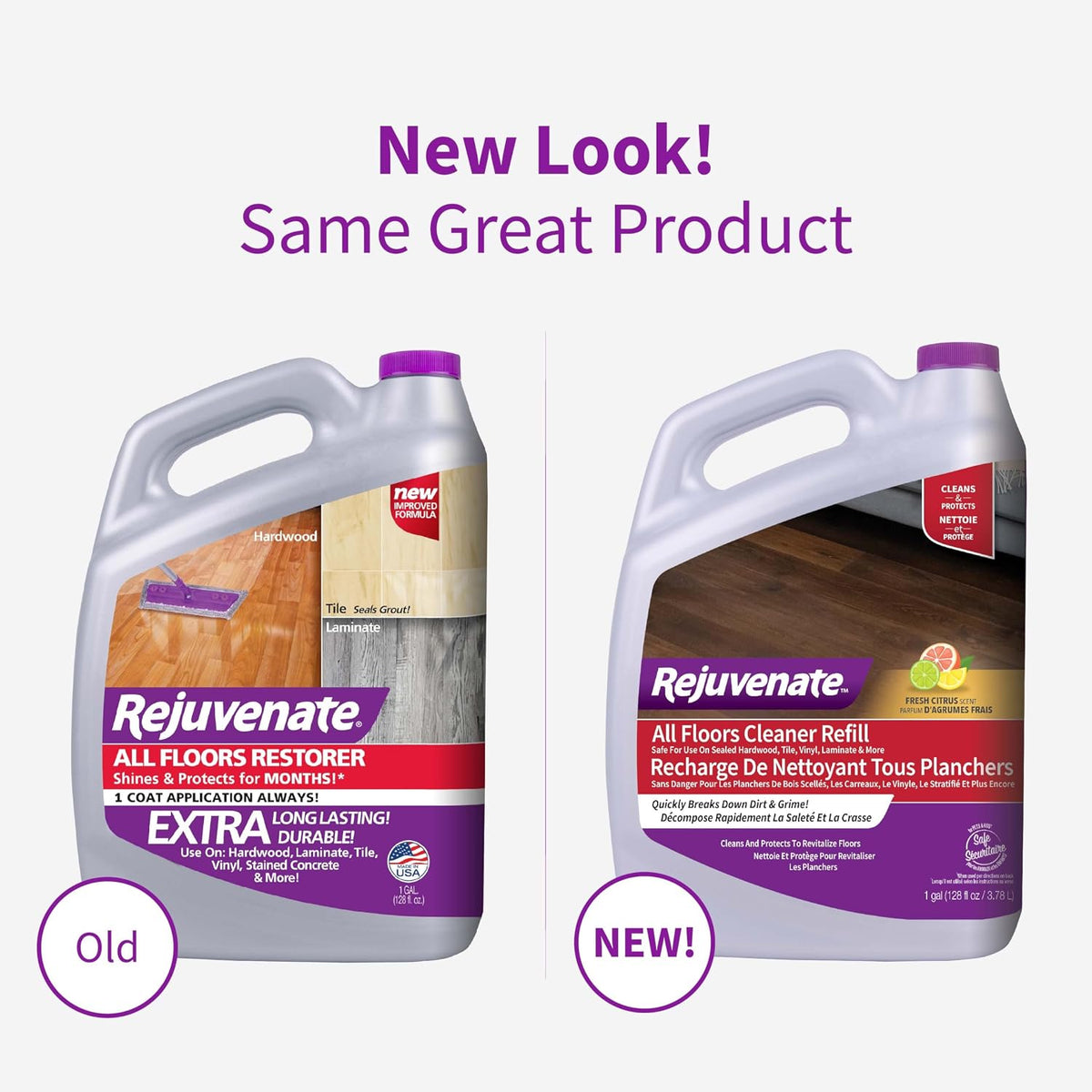 Rejuvenate All Floors Cleaner Refill 1 Gal, Fresh Citrus Scent