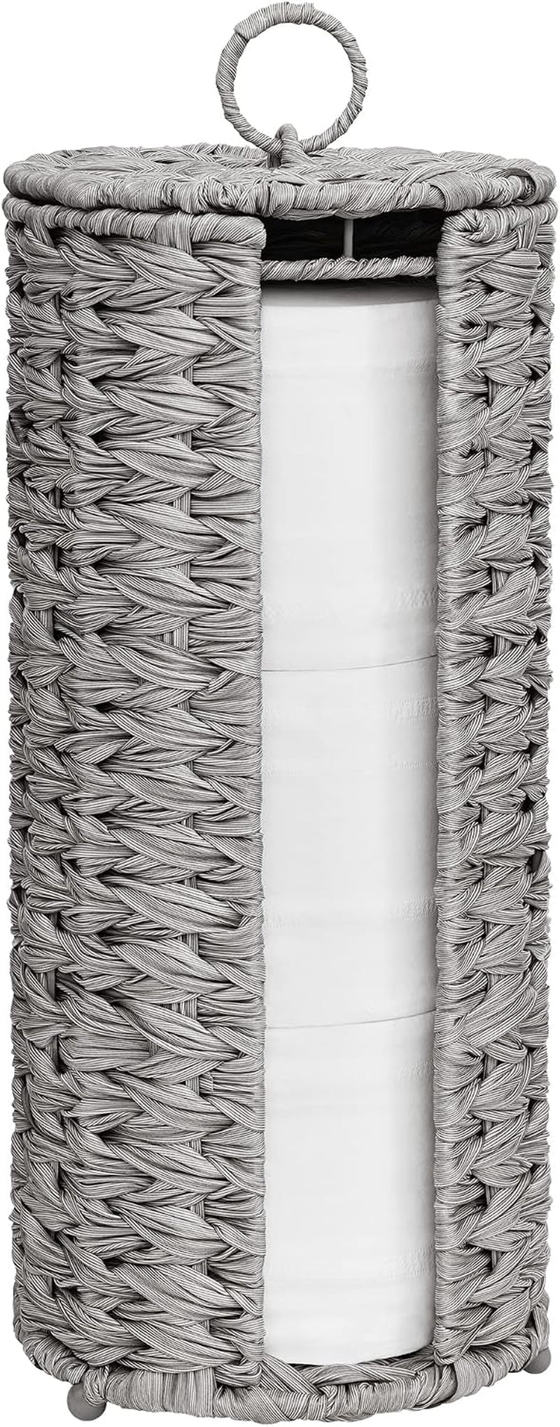 GRANNY SAYS Toilet Paper Storage with Lid, Wicker Toilet Paper Holder