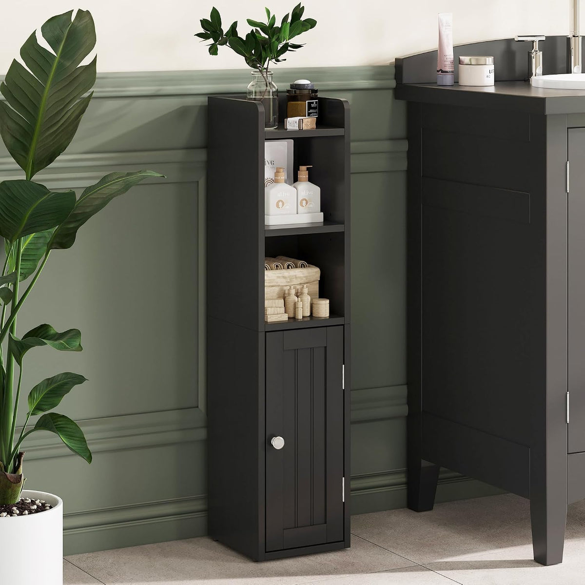 Choochoo Small Bathroom Storage Cabinet with Adjustable Shelf