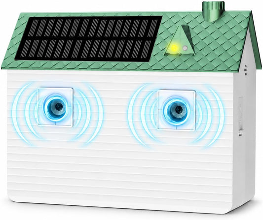 Outdoor Solar Ultrasonic Dog Bark Deterrent, Automatic Bark Detection