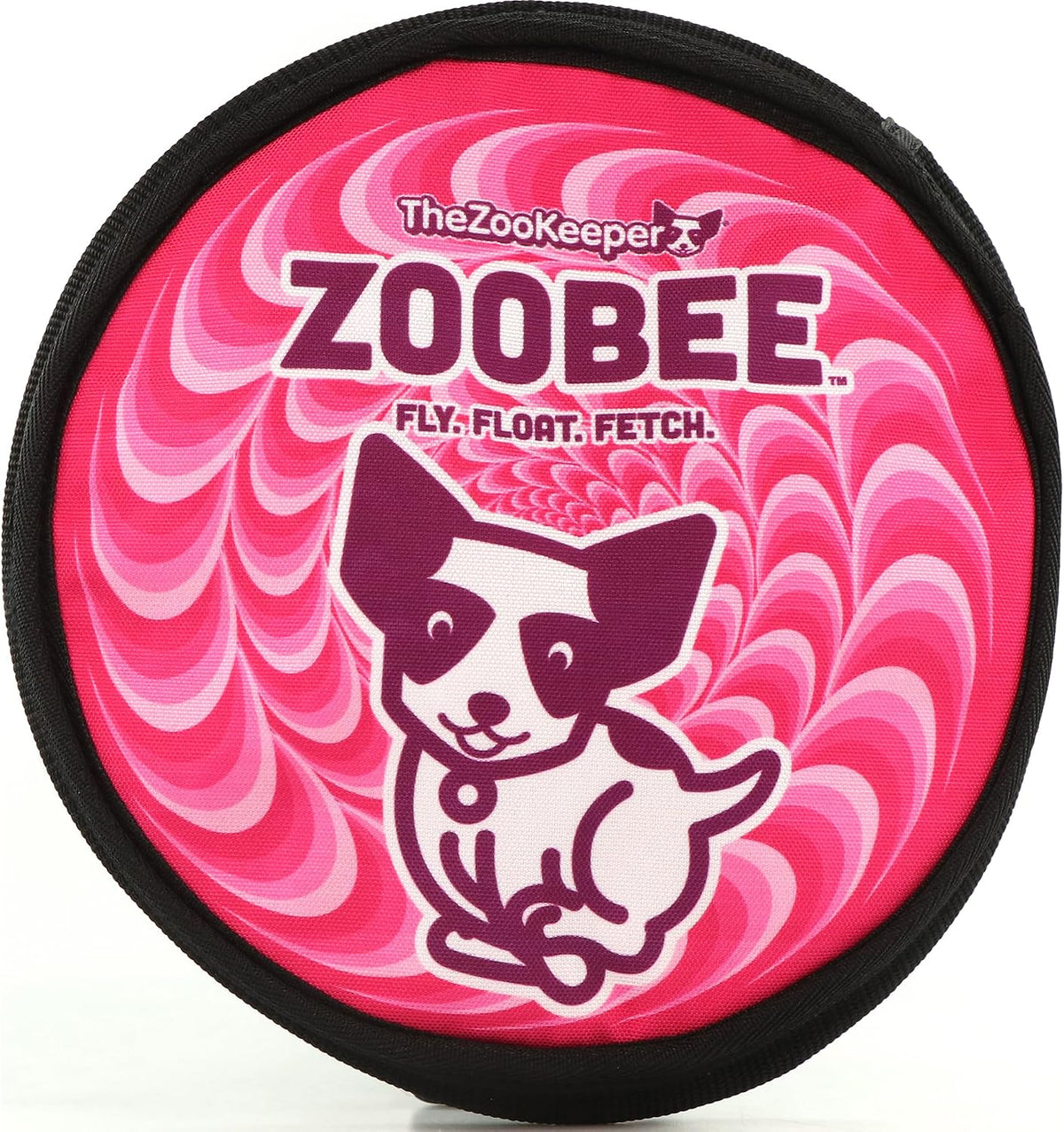 The Zookeeper Zoobee Flying Disc Dog Toy – Soft & Durable Toss Disc, Pink