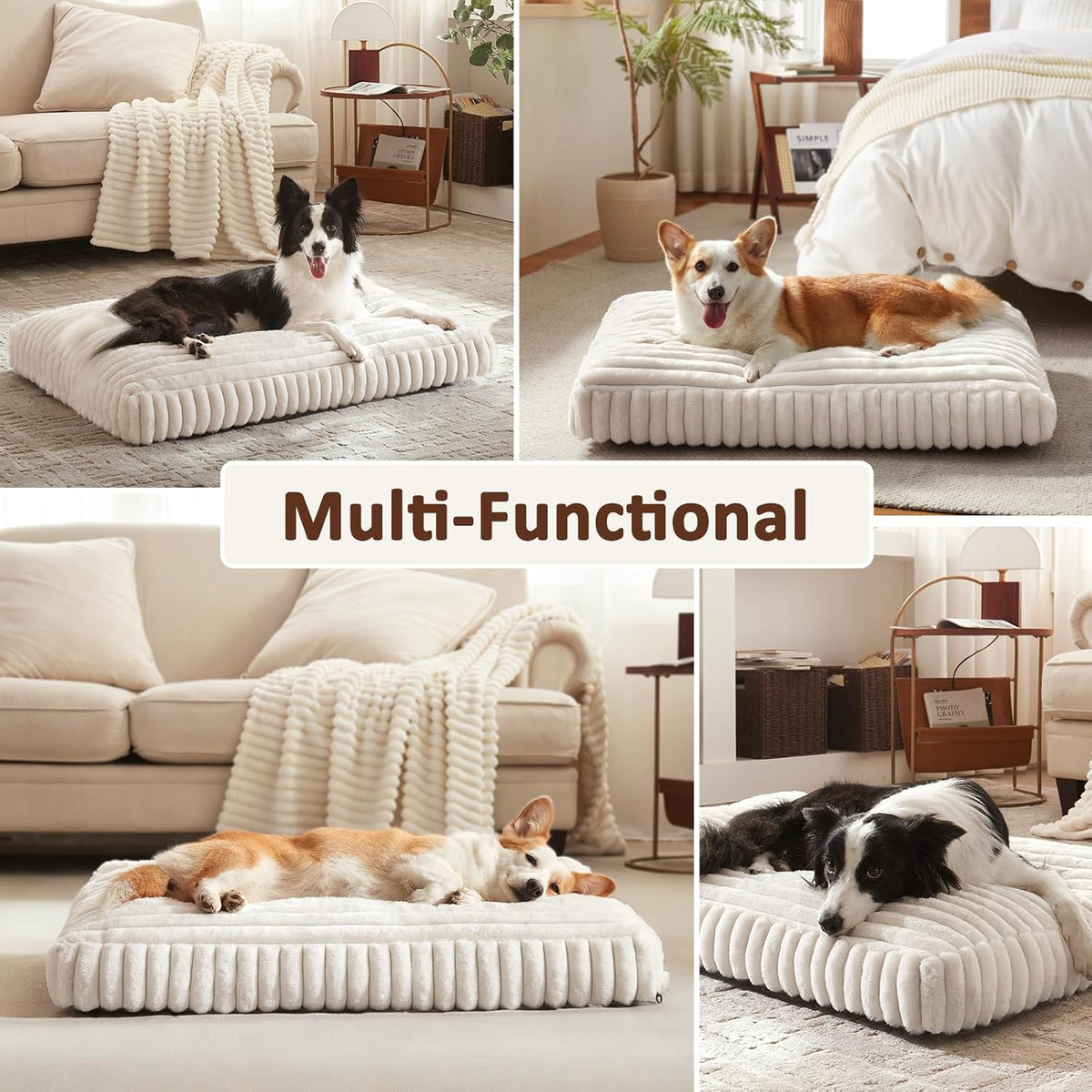 FURTIME XL Dog Beds Large Sized Dog, Washable Dog Bed for Crate, 35"
