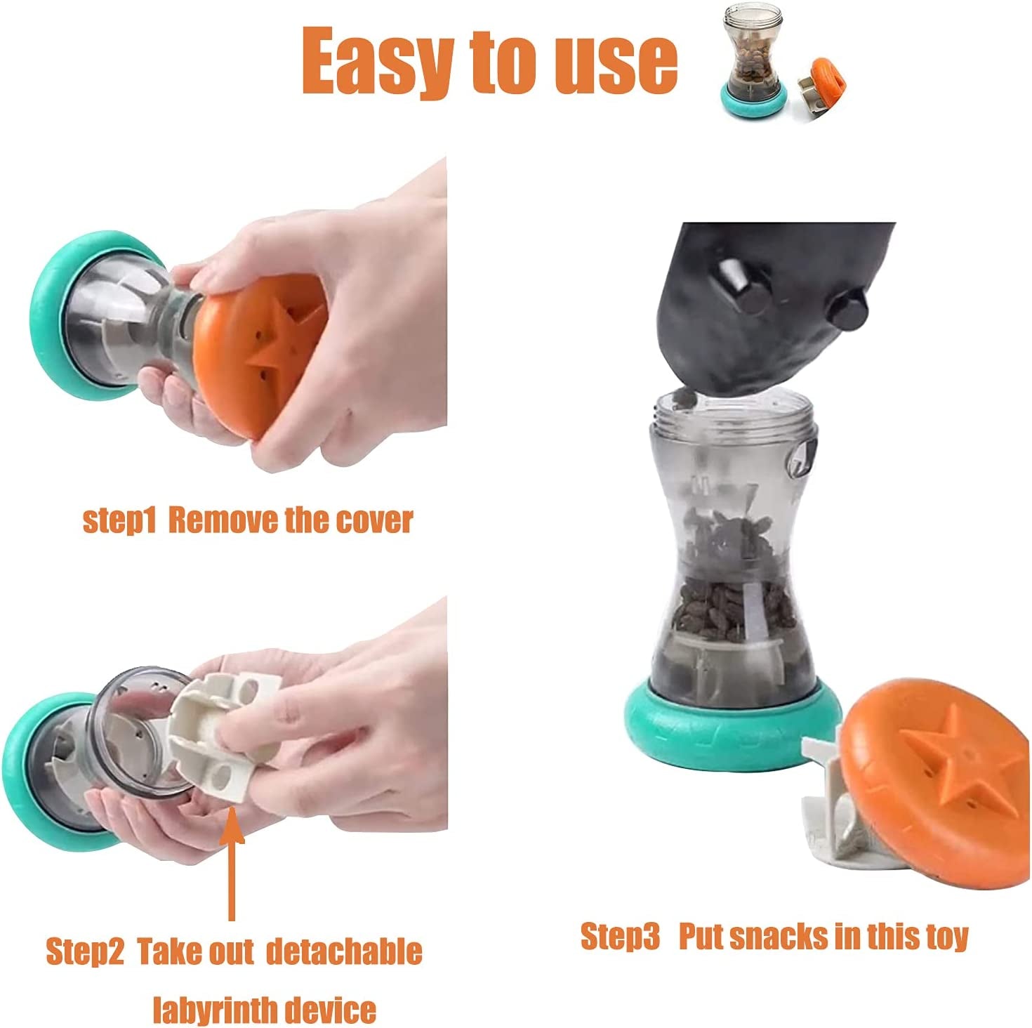 Aelflane Treat Dispensing Puzzle Toys,Interactive Dog Puzzle Toy, Dogs Enrichment Toy to Keep Them Busy,Slow Feeder,Perfect Alternative to Slow Feeder Dog Bowls to Improves Pets Digestion