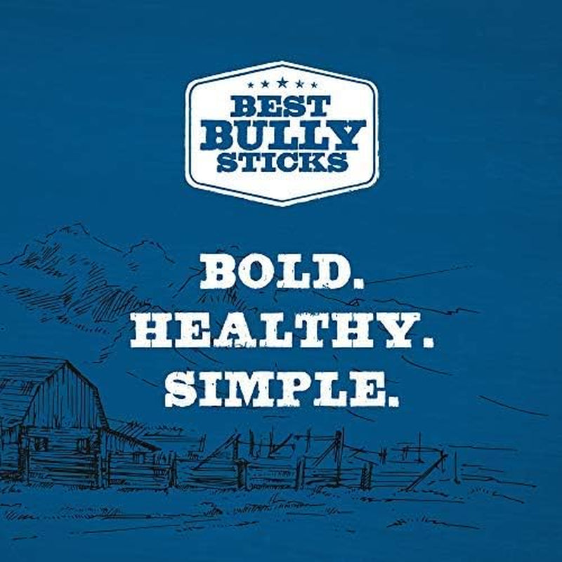 Best Bully Sticks Odor-Free Junior Bully Sticks for Dogs - 4-8 Inch 16 Oz (Pack of 1) - Easily Digestible, 100% Grass-Fed Beef, No Grain or Rawhide
