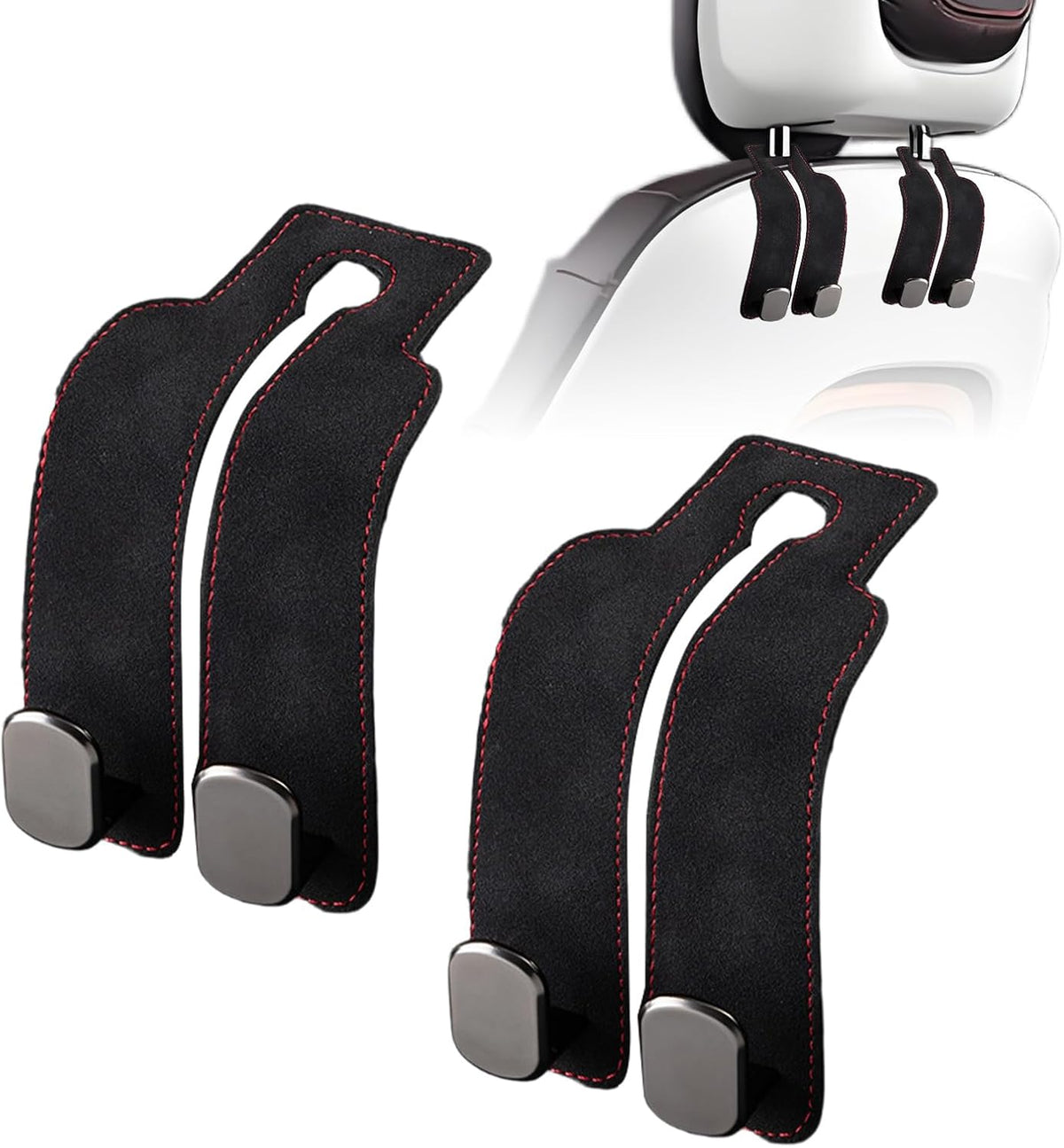 Car Purse Hook Purse Hook for Car Seats Headrest Car Seat Hooks,Heavy Duty Vehicle Organizer for Handbags, Groceries, Purses, Keep Car Tidy (Black, 2 Pack)