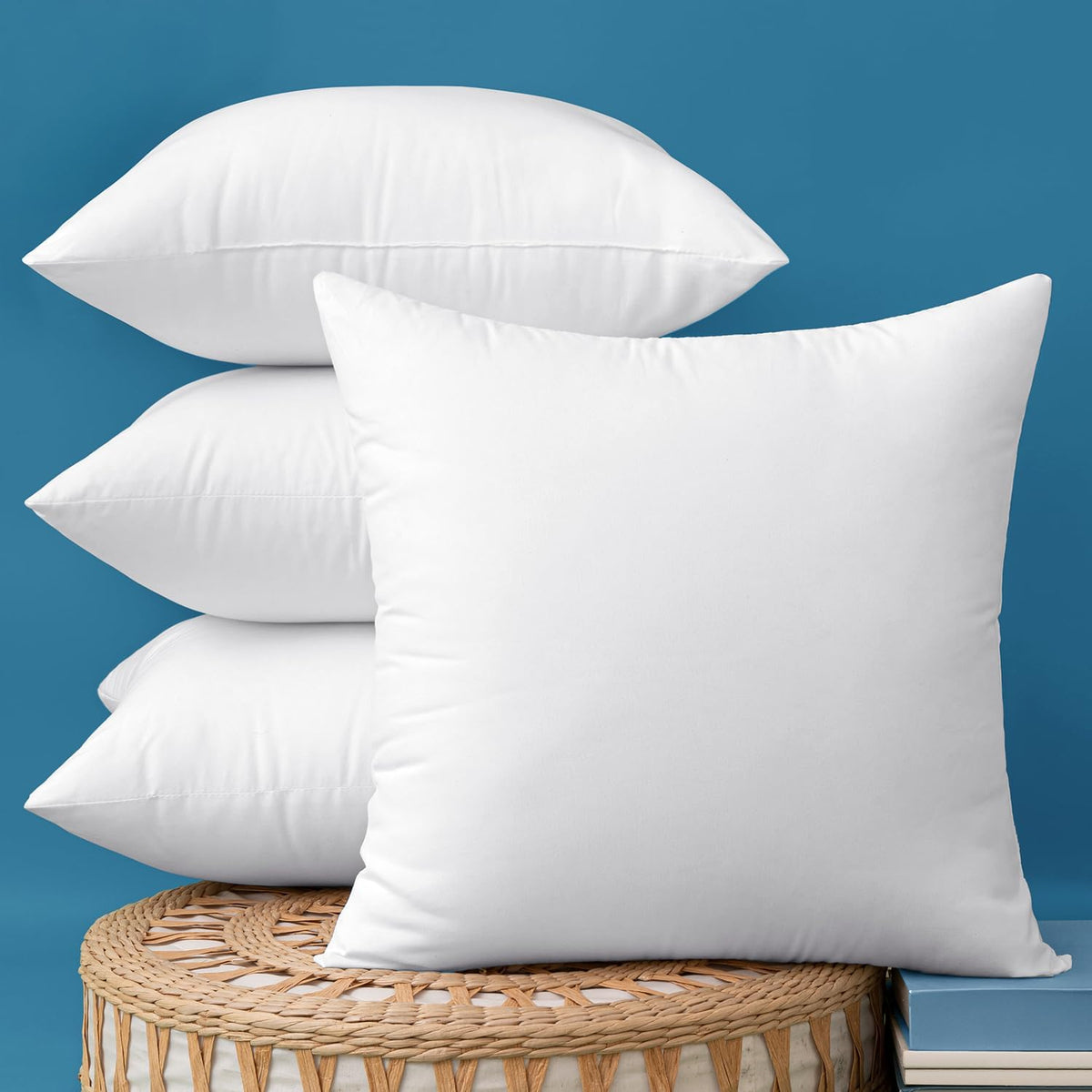 MIULEE Pack of 4 18X18 Inch Outdoor Pillow Inserts