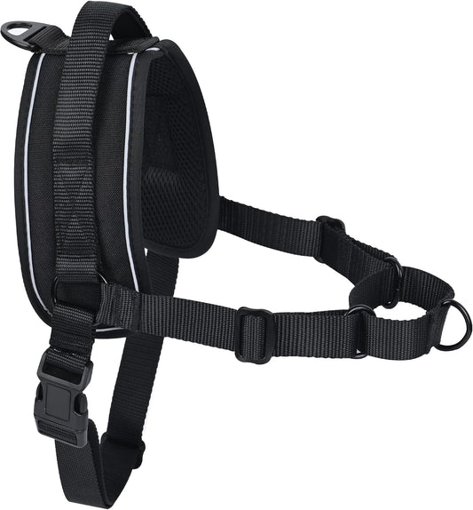 No Pull Dog Harness with Escape Proof,Quick Fit to Adjust, Black, L