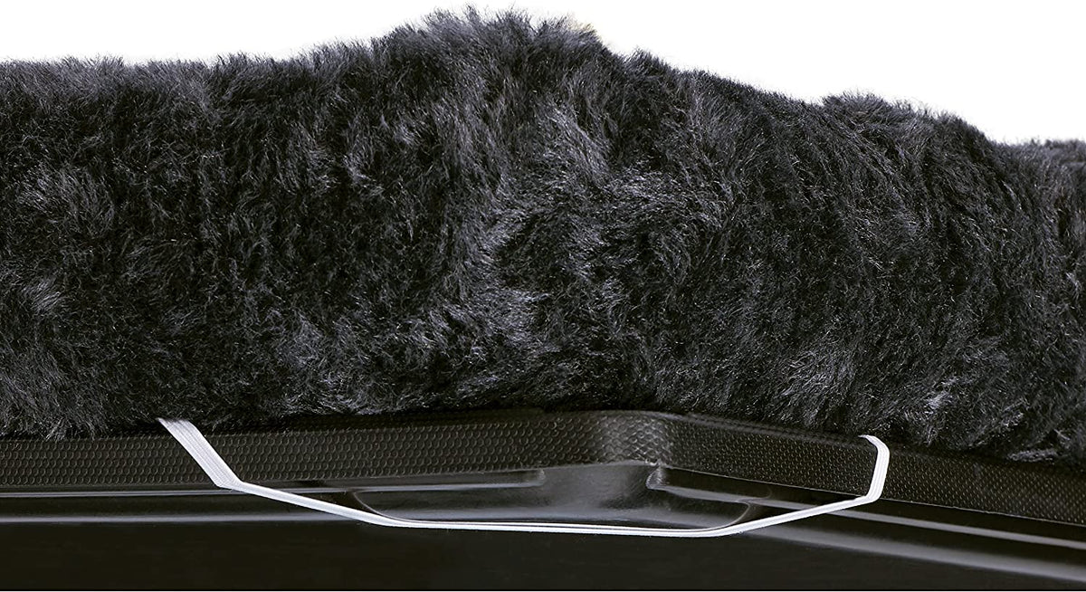Midwest Homes for Pets Quiettime XXS Dog Bed - Gray Faux Fur Bolster, Ultra-Soft and Machine Washable, Fits 18-Inch Crates and Carriers, for Small Dogs and Cats